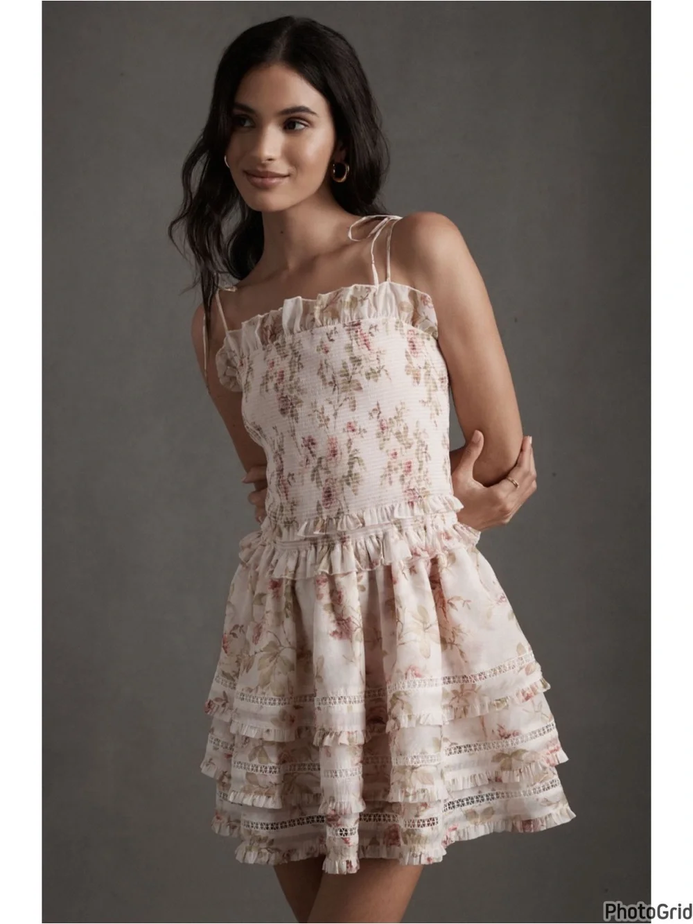 V. Chapman Freesia Mini Dress Pink Print Size 10